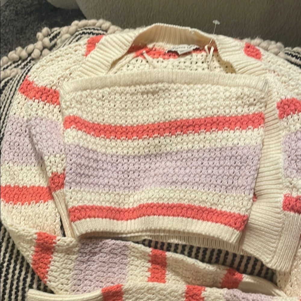 American Eagle Outfitters Multicolor Knit Crop Top